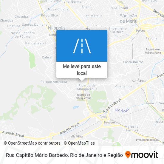 Rua Capitão Mário Barbedo mapa