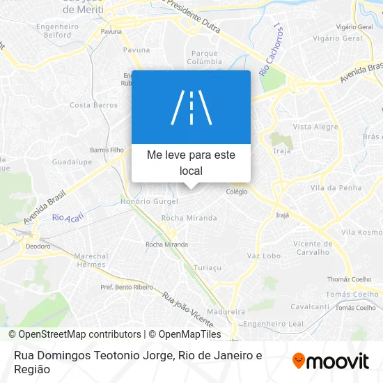 Rua Domingos Teotonio Jorge mapa