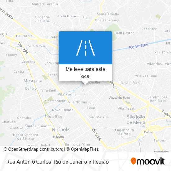 Rua Antônio Carlos mapa