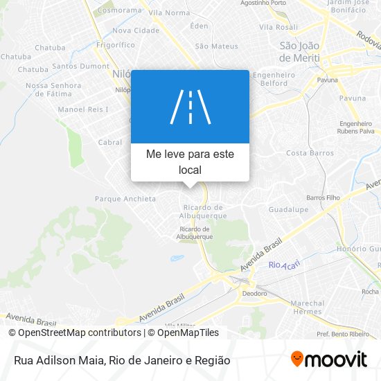 Rua Adilson Maia mapa