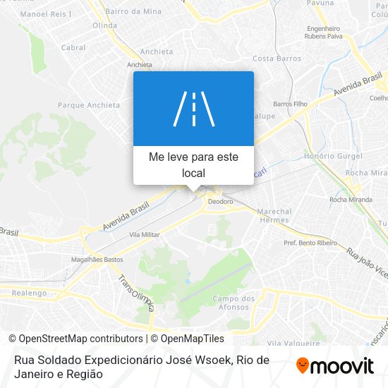 Rua Soldado Expedicionário José Wsoek mapa