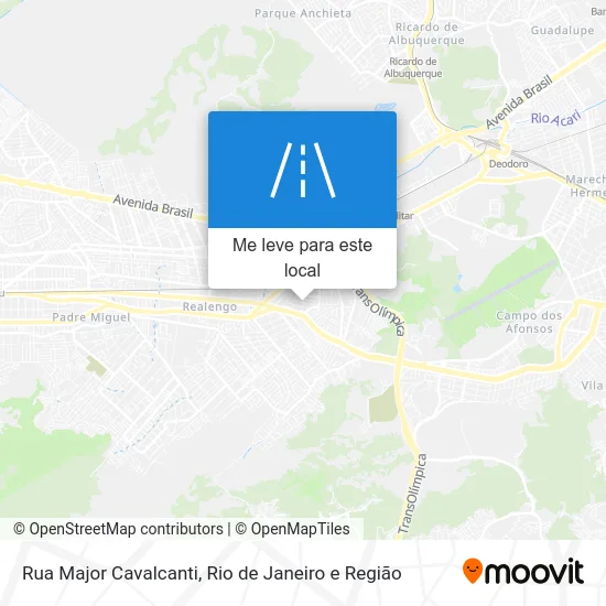 Rua Major Cavalcanti mapa