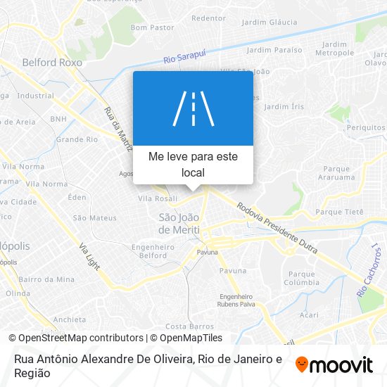 Rua Antônio Alexandre De Oliveira mapa