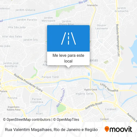 Rua Valentim Magalhaes mapa
