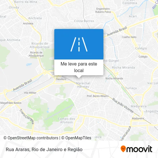 Rua Araras mapa