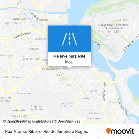 Rua Afonso Ribeiro mapa