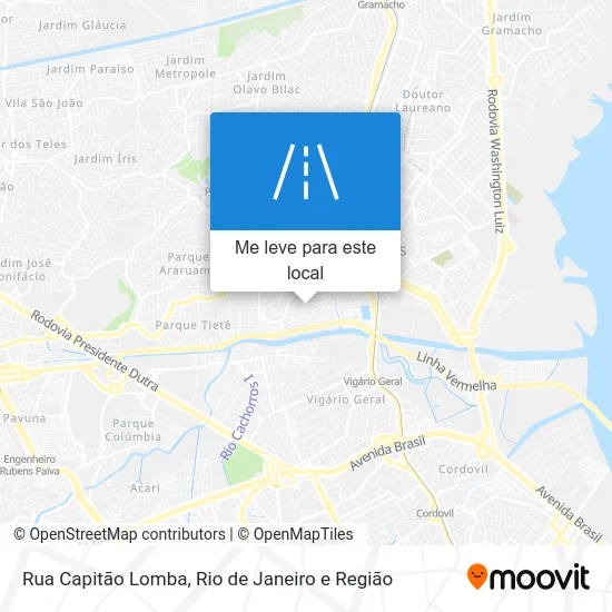Rua Capitão Lomba mapa