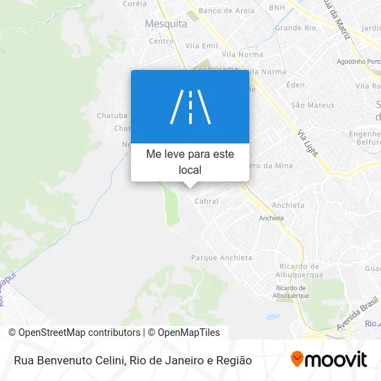 Rua Benvenuto Celini mapa