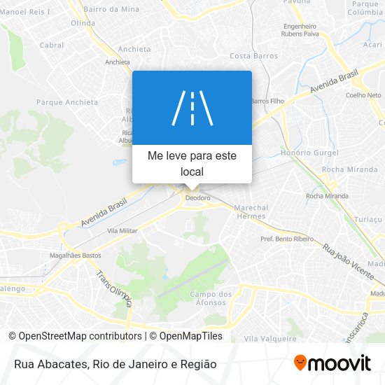 Rua Abacates mapa