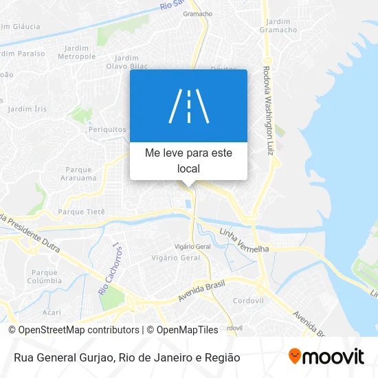 Rua General Gurjao mapa