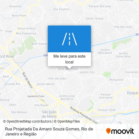 Rua Projetada Da Amaro Souza Gomes mapa