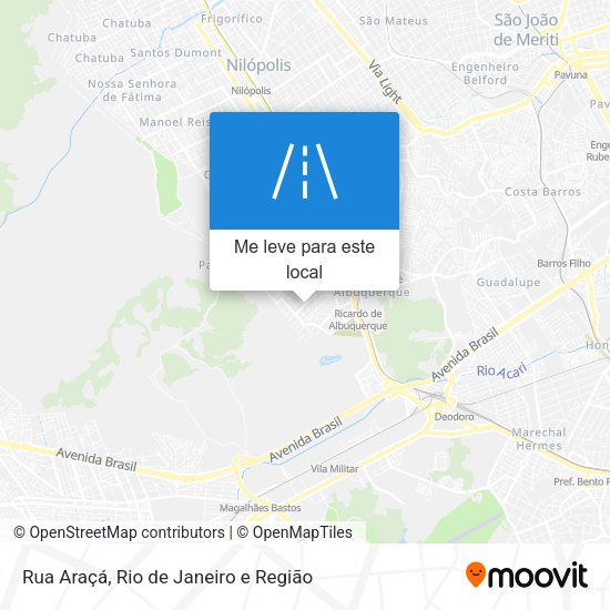 Rua Araçá mapa