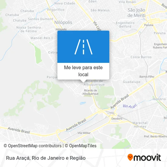 Rua Araçá mapa