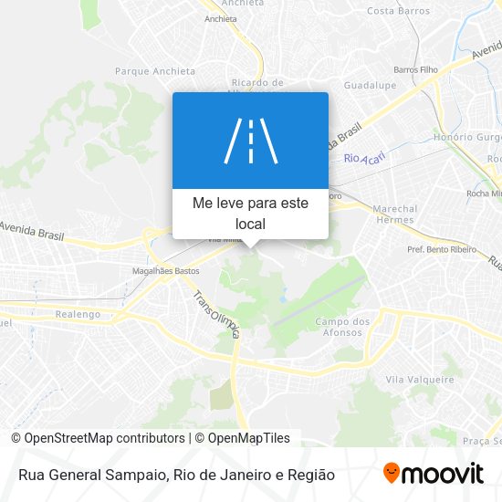 Rua General Sampaio mapa