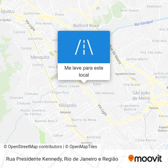 Rua Presidente Kennedy mapa