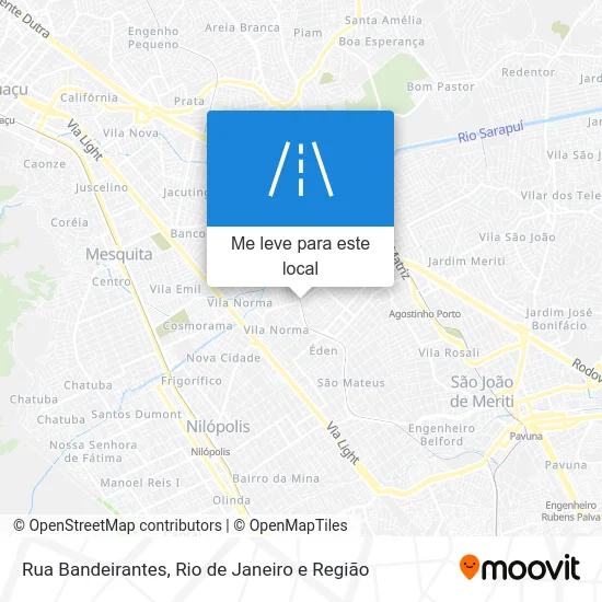 Rua Bandeirantes mapa
