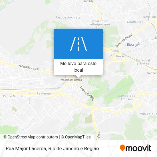 Rua Major Lacerda mapa