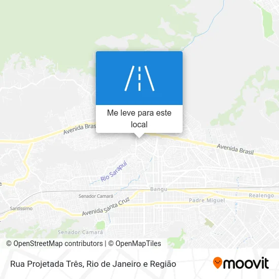 Rua Projetada Três mapa