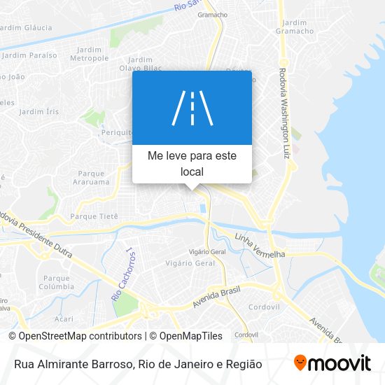 Rua Almirante Barroso mapa