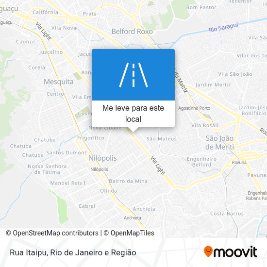 Rua Itaipu mapa