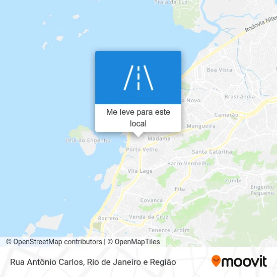 Rua Antônio Carlos mapa