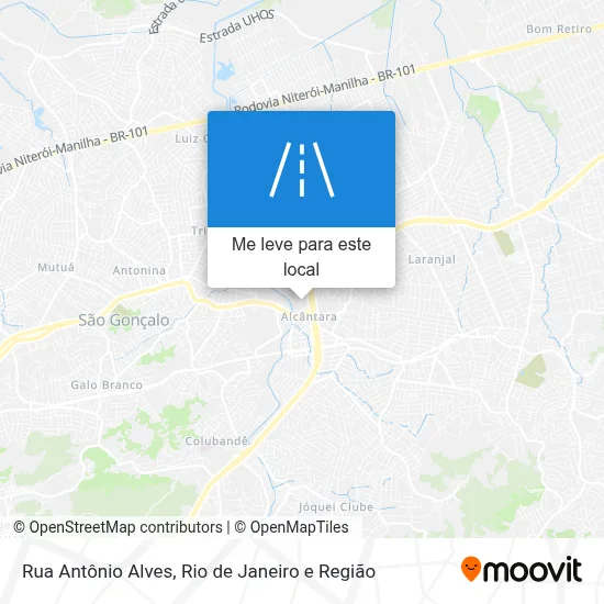 Rua Antônio Alves mapa