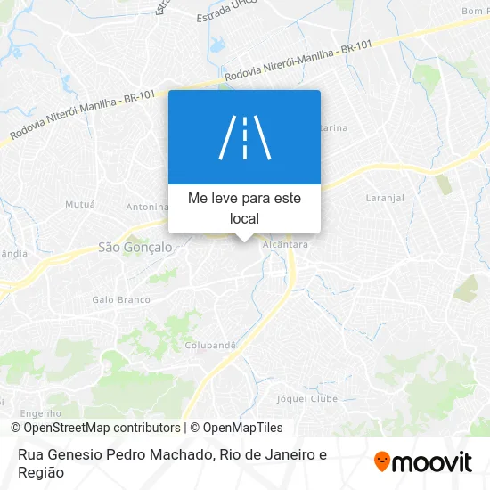 Rua Genesio Pedro Machado mapa