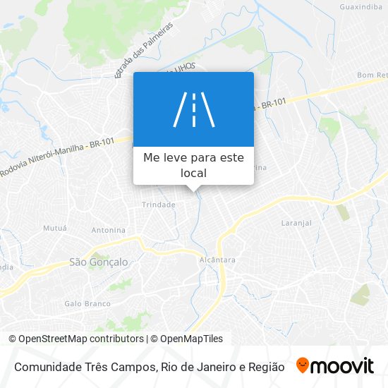 Comunidade Três Campos mapa