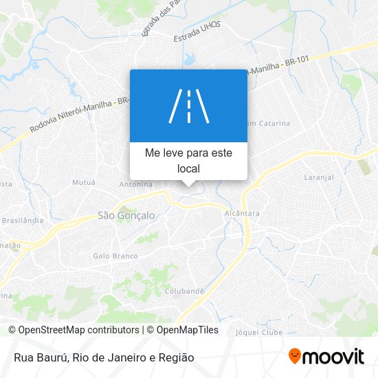 Rua Baurú mapa