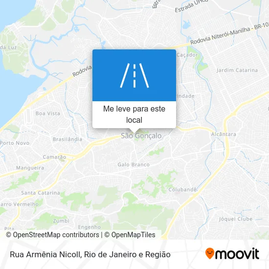 Rua Armênia Nicoll mapa