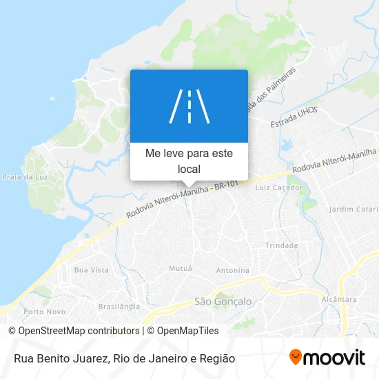 Rua Benito Juarez mapa