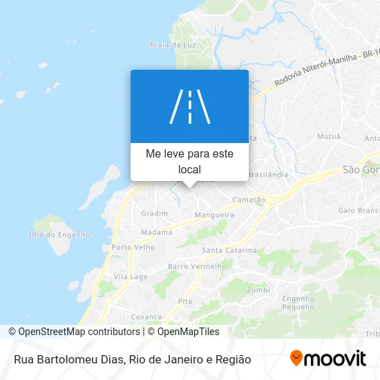 Rua Bartolomeu Dias mapa
