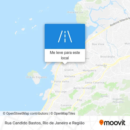 Rua Candido Bastos mapa