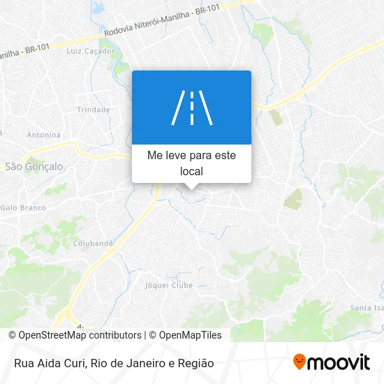 Rua Aida Curi mapa