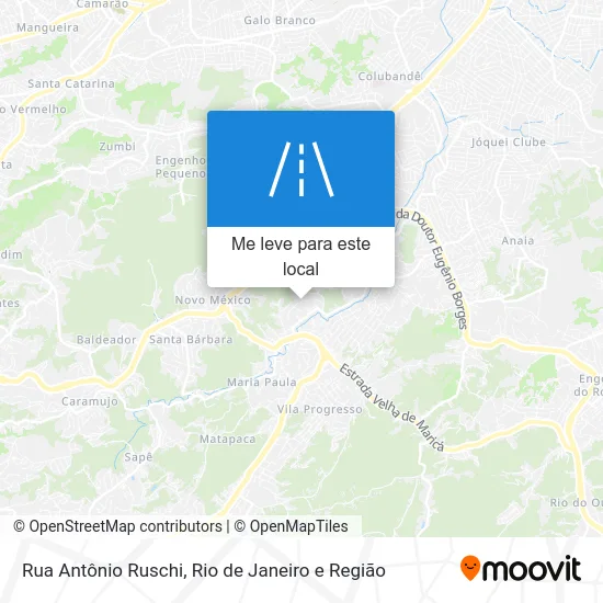 Rua Antônio Ruschi mapa