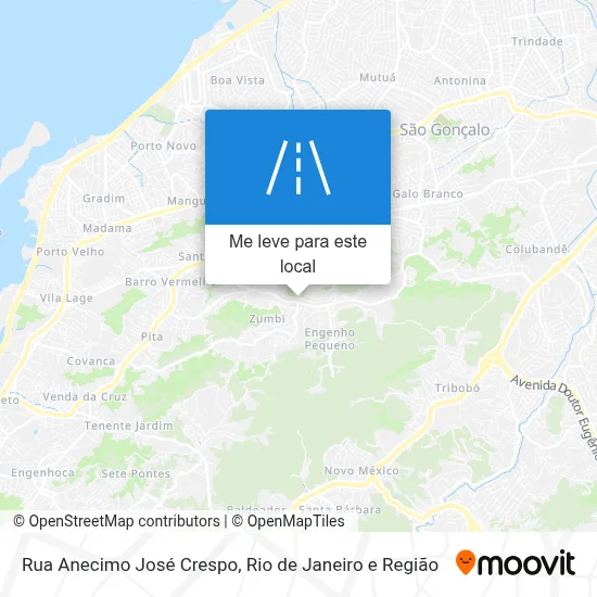 Rua Anecimo José Crespo mapa