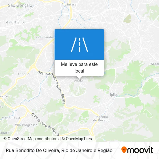 Rua Benedito De Oliveira mapa