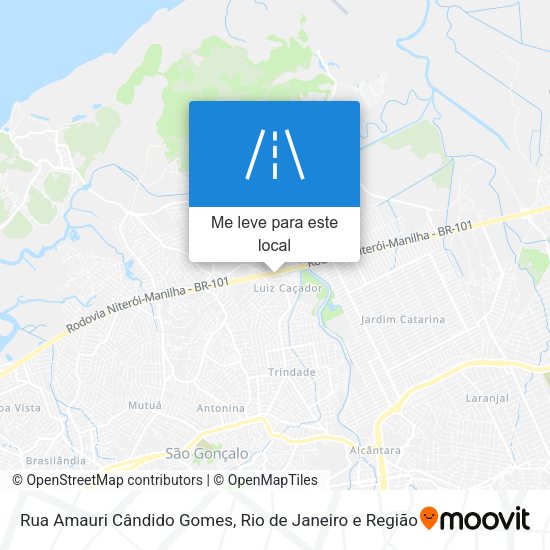 Rua Amauri Cândido Gomes mapa
