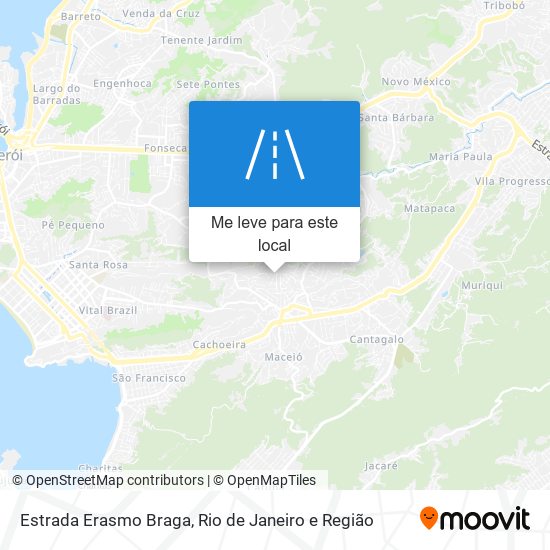 Estrada Erasmo Braga mapa