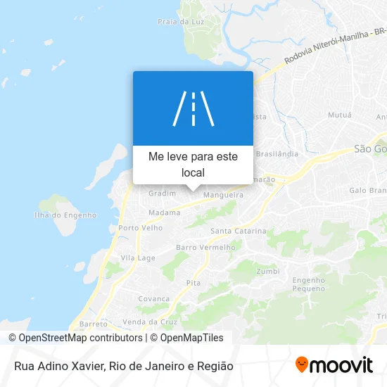 Rua Adino Xavier mapa