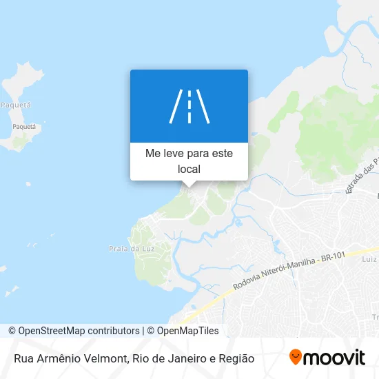 Rua Armênio Velmont mapa