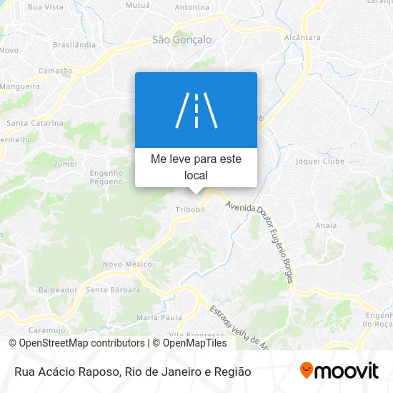 Rua Acácio Raposo mapa