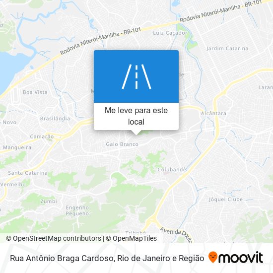 Rua Antônio Braga Cardoso mapa