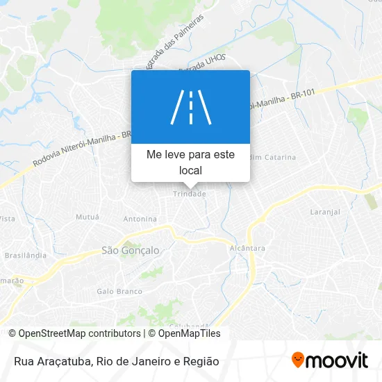 Rua Araçatuba mapa