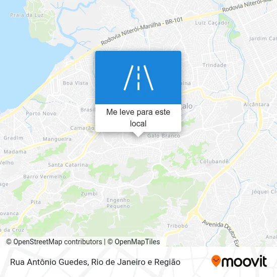 Rua Antônio Guedes mapa