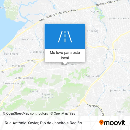 Rua Antônio Xavier mapa