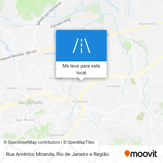 Rua Américo Miranda mapa