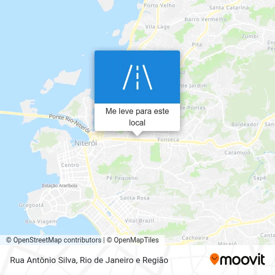 Rua Antônio Silva mapa