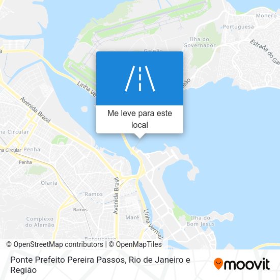Ponte Prefeito Pereira Passos mapa