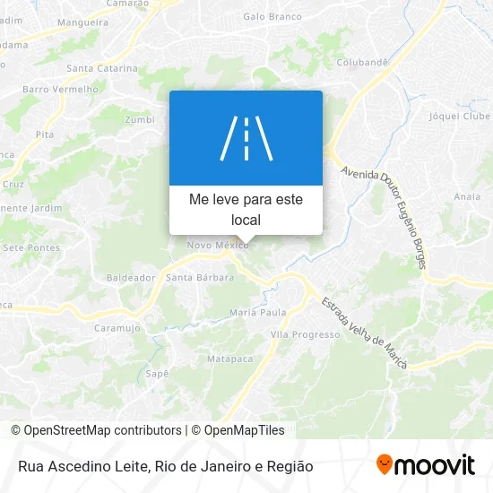 Rua Ascedino Leite mapa